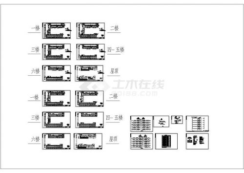 南方某公司宿舍楼群多联机空调系统与安防系统一体化CAD施工设计